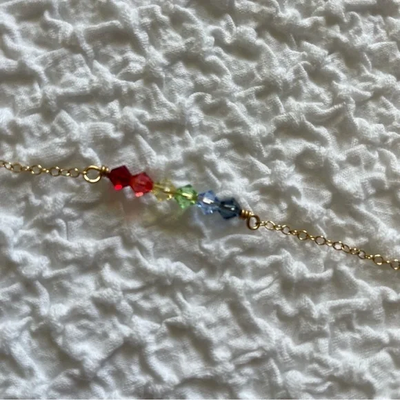 NEW Marrin Costello Multicolor Rainbow Gold Bracelet - Picture 2 of 5